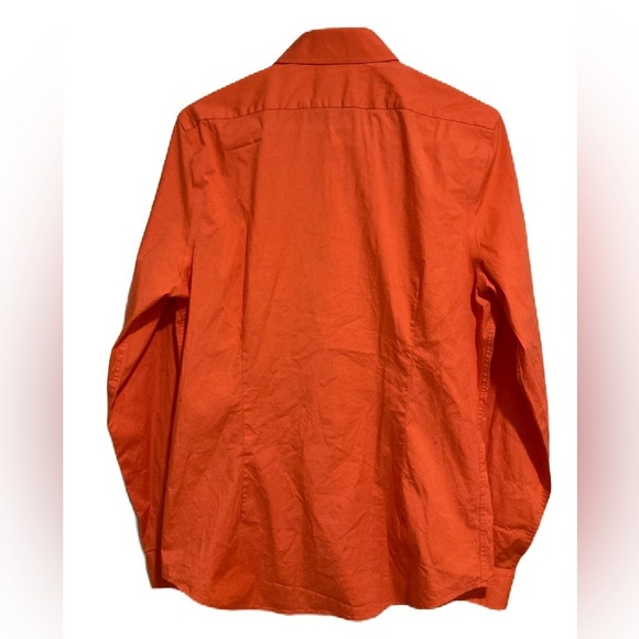 Express 1MX Men’s Button-down business shirt collared shirt orange size M - Picture 9 of 9